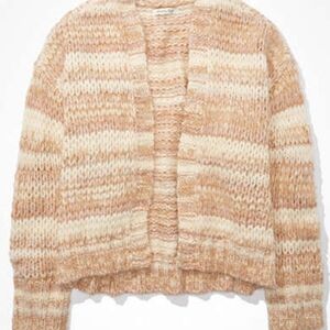 AE American Eagle Wool Blend Cozy Chunky Cardigan Size Medium